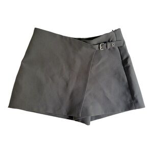 ZARA: ASYMMETRIC Buckle Front Skort/ Blue and Grey/ Womens M / High waist skort